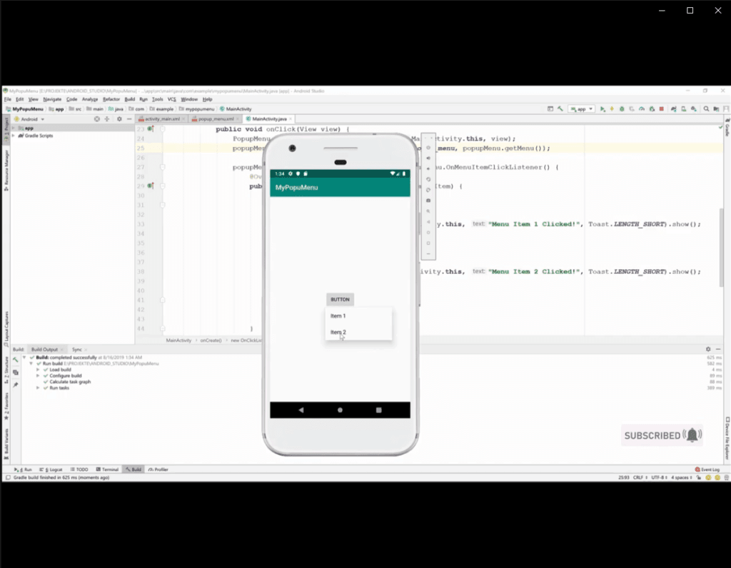 How to Create a Pop Up Menu for Android App